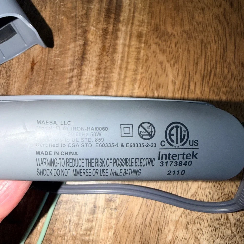 Hairitage Digital Flat Iron Hair Straightener Gray Rose Gold Ceramic Tested Work